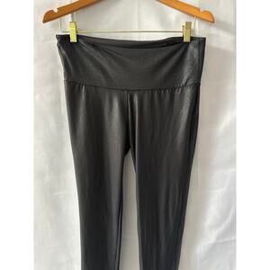 Time And Tru Womens Faux Leather Leggings Black Size L